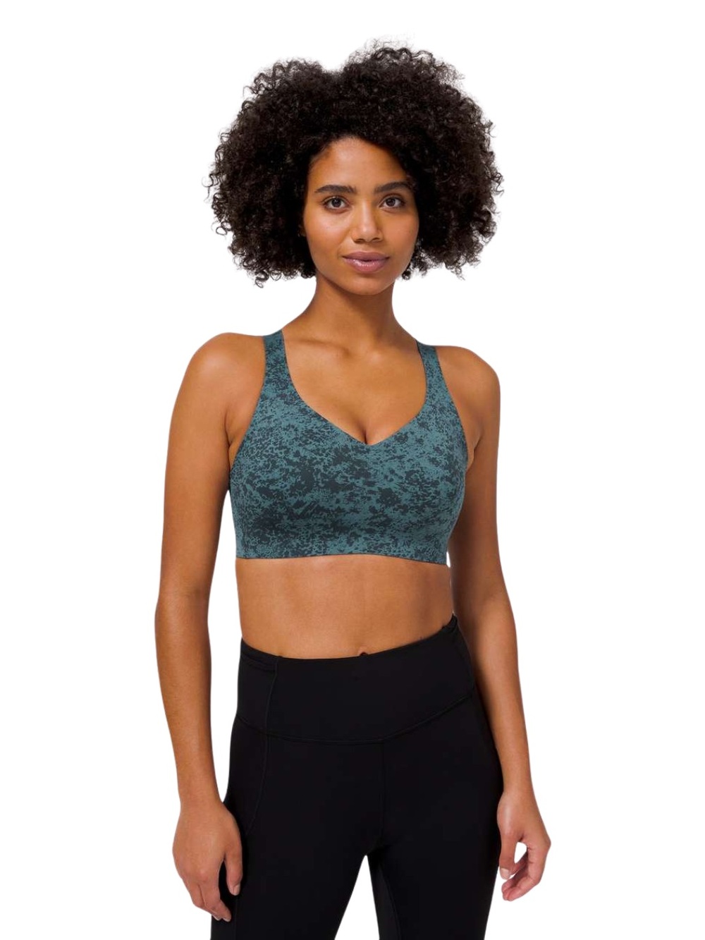 Lululemon Enlite Bra Weave *High Support Size 34D Teal Running Gym Sports Bra